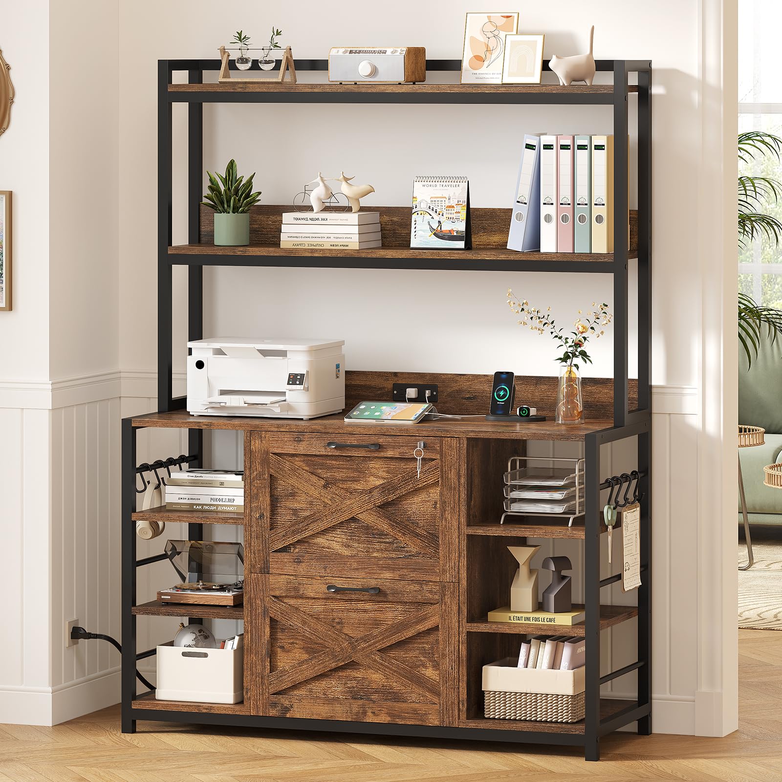 Home Office Printer - Şarj İstasyonlu Dosya Dolabı, Ev Ofisi