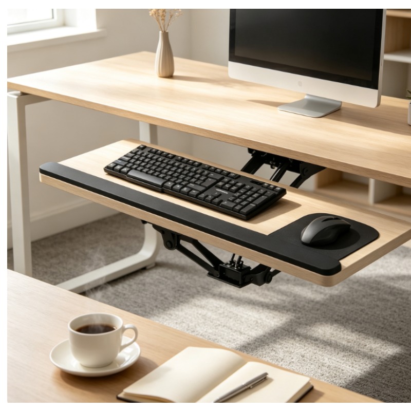 Keyboard Tray Under Desk - Masa Altı Kayar Klavye Sehpası, Mouse