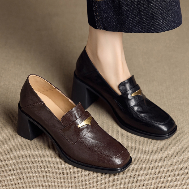 Home Office Makeover - AIYUQI kadın loafer'lar kalın tabanlı Retro