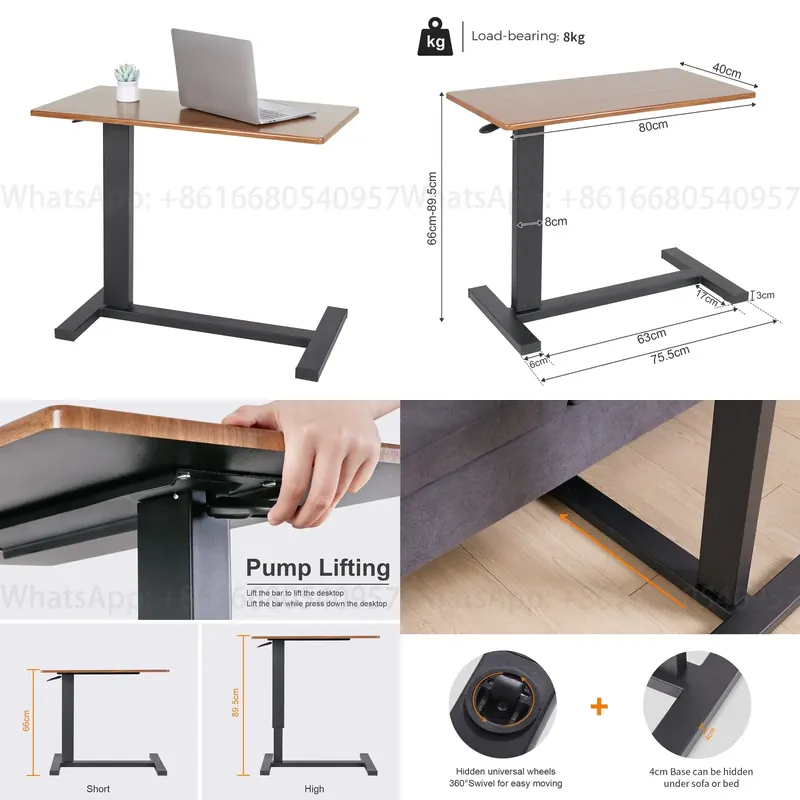 Office Table Home - Hareketli Yatak Üstü Dizüstü Bilgisayar Sehpası