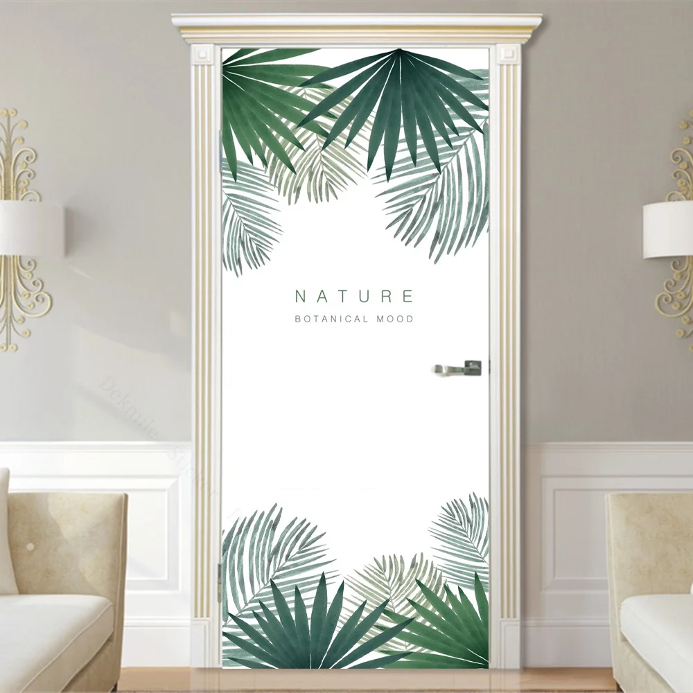 3D Kapı Etiket Yaprak Bitkiler - Home Office Wallpaper incelemesi ve fiyatı